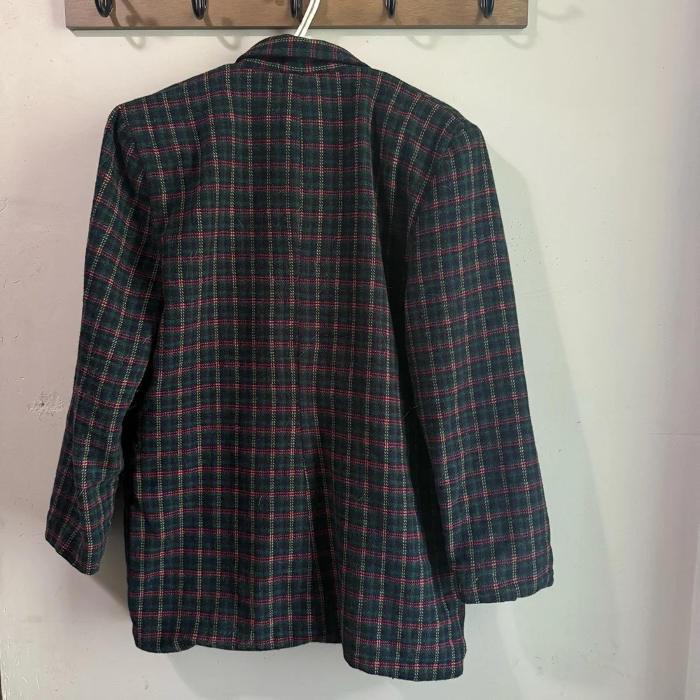 Oversized Vintage Plaid Blazer - Picture 3 of 4